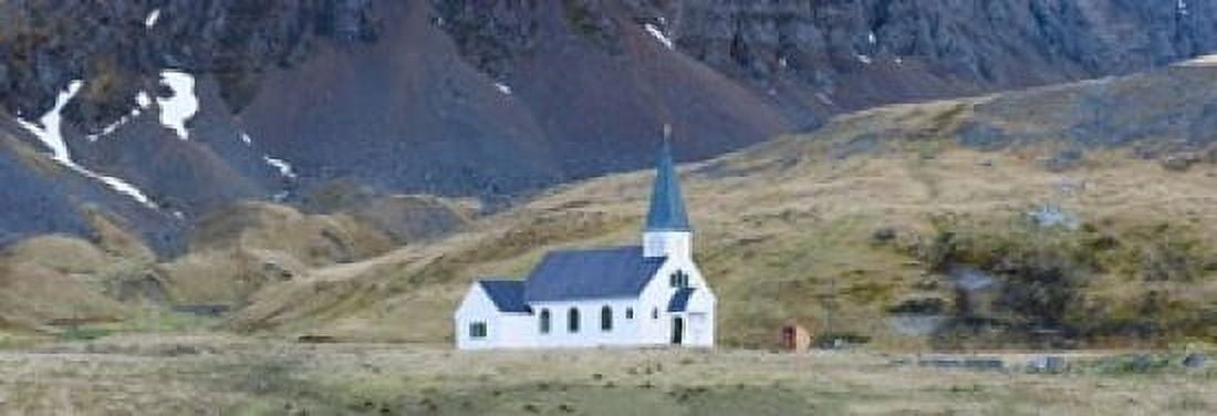 Old whalers church Grytviken South Georgia Island Canvas Art - Panoramic Images (18 x 7)