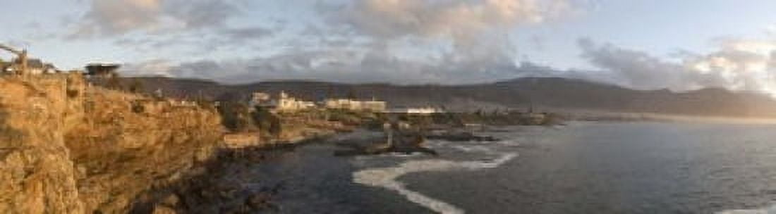 Old whaling station with a town in the background Hermanus Western Cape Province South Africa Canvas Art - Panoramic Images (21 x 6)