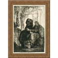 thumbnail image 1 of Old woman seated in a cottage with a string of onions on the wall 20x24 Gold Ornate Wood Framed Canvas Art by Rembrandt, 1 of 2