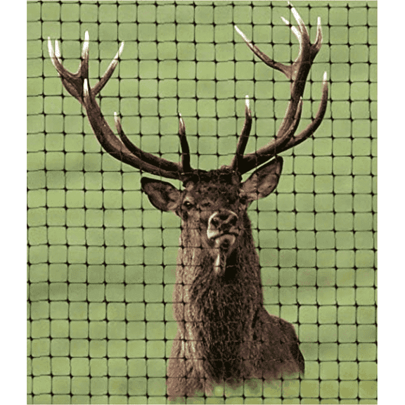 OldMacDonald Deer & Animal Fence Netting, 7.5'x330', Black, 0.79" Mesh, 55gsm