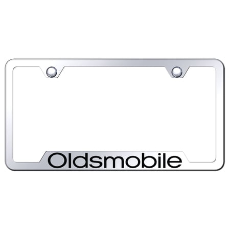 OldMobile Laser Etched Logo Cut-Out License Plate Frame (Chrome)