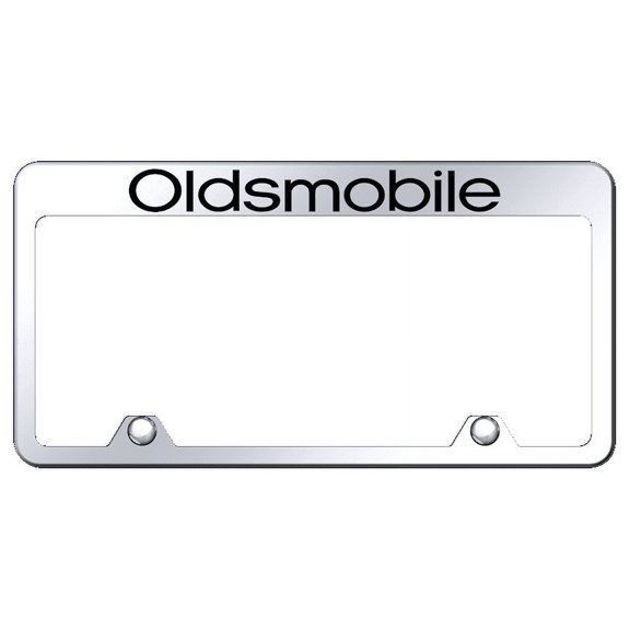 OldMobile Laser Etched Logo Stainless Steel Truck License Plate Frame (Chrome)