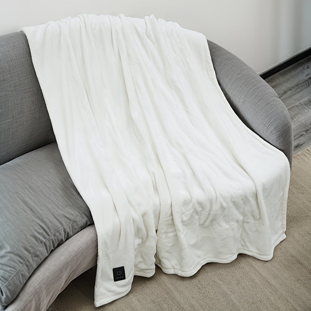 OldPAPA 50" x 60" Heated Blanket,Electric Blanket Throw,Double-Layer Flannel Heated Blanket with 4 Heating Settings,4 Hours Auto Off,5 Years Warranty,ETL Certified,Machine Washable