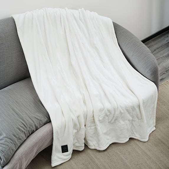 OldPAPA 50" x 60" Heated Blanket,Electric Blanket Throw,Double-Layer Flannel Heated Blanket with 4 Heating Settings,4 Hours Auto Off,5 Years Warranty,ETL Certified,Machine Washable