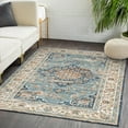 thumbnail image 1 of OldPAPA Boho Persian Area Rug - 2'x6' Washable Rugs for Living Room,Machine Washable Rug with Non-Slip,Small Rug Vintage Accent Low Pile Rug for Entryway Bedroom Bathroom Dining Door Mat(Blue), 1 of 8
