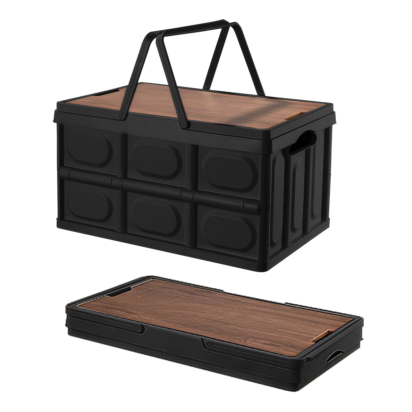 OldPAPA Collapsible Storage Bins with Lid,55L Folding Stackable Storage ...