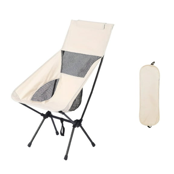 OldPAPA Portable Camping Chair,Lightweight Ultralight Folding Mesh Back Backpacking Chairs for Camp Hiking Lawn Beach,Support Up to 250lbs,High Backrest