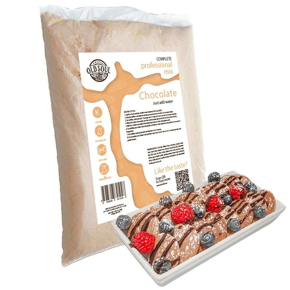 OldSoul Poffertjes Waffle Mix | Chocolate Flavour | Soy & Nut Free | Mini Dutch Pancake Batter | 5 lbs | 700 Poffertjes