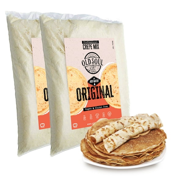 OldSoul Professional Crepe Mix | Original Flavour | 10 Lbs | GLUTEN FREE & VEGAN | 72 Crepes