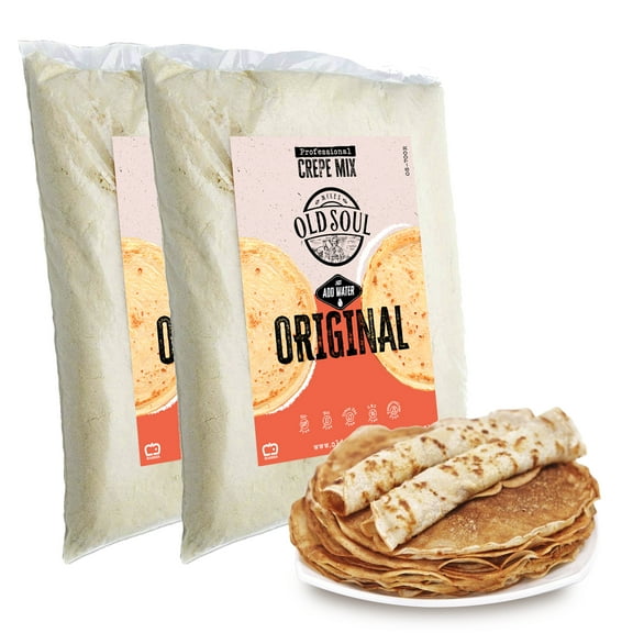 OldSoul Professional Crepe Mix | Soy & Nut Free | Dough Mix | Original Flavour | 72 Crepes | 10 Lbs