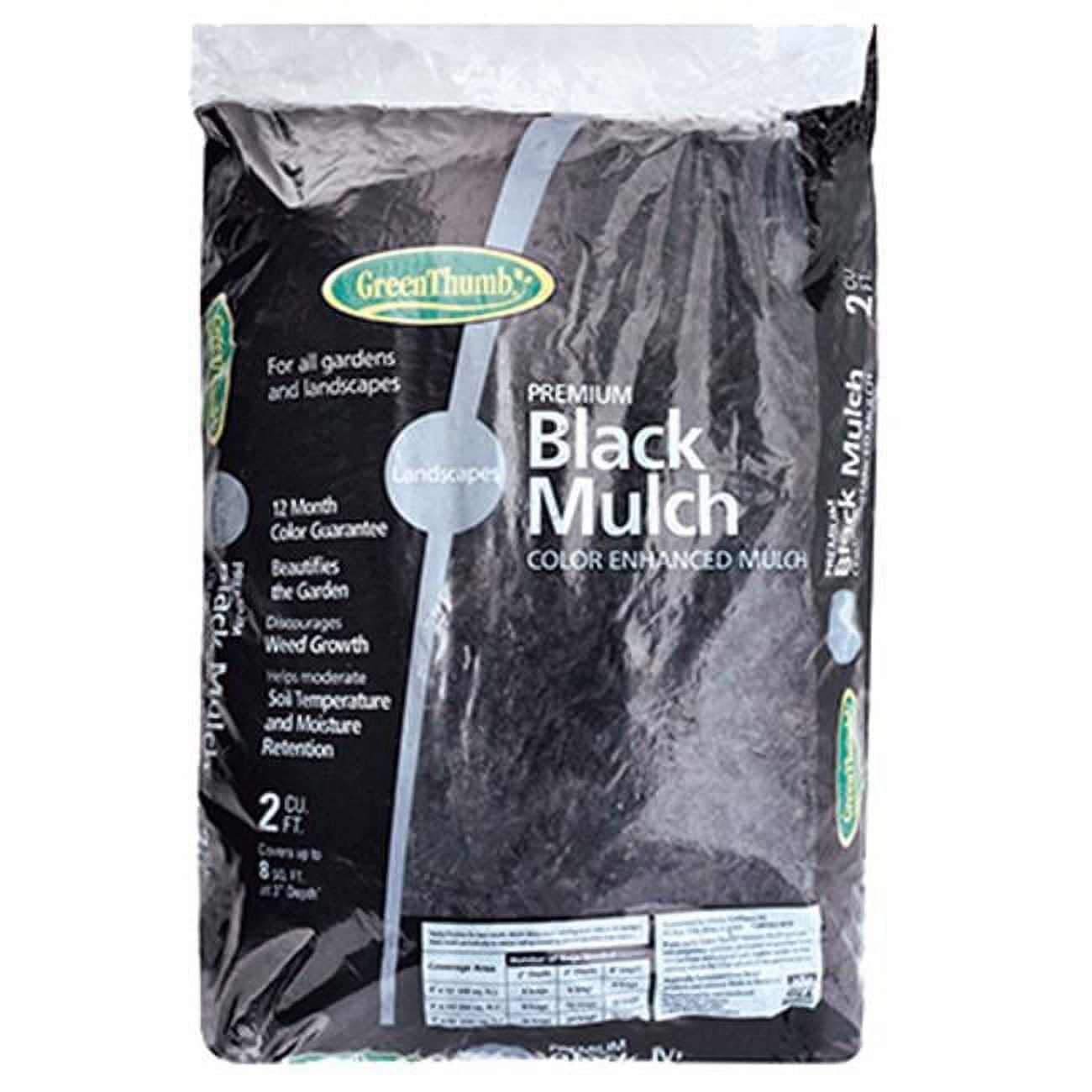 Green Thumb 2 cu ft Premium Black Mulch for Gardens