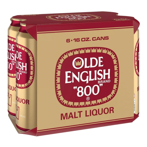 Olde English 800 Beer, 6 Pack, 16 fl oz Aluminum Cans, 5.9% ABV