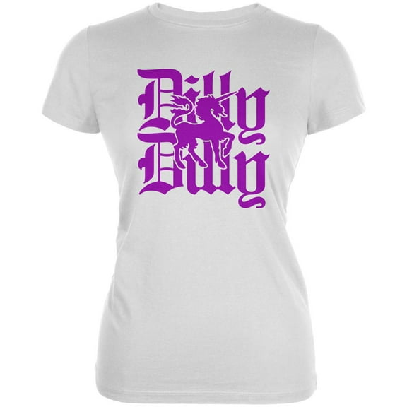 Olde English Dilly Dilly Royal Unicorn Juniors Soft T Shirt White 2XL