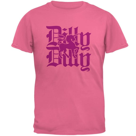 Olde English Dilly Dilly Royal Unicorn Mens T Shirt Azalea LG