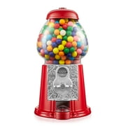 Olde Midway 12 Gumball Machine with Coin Bank - Red, Antique-Style Bubble Gum Candy Dispenser