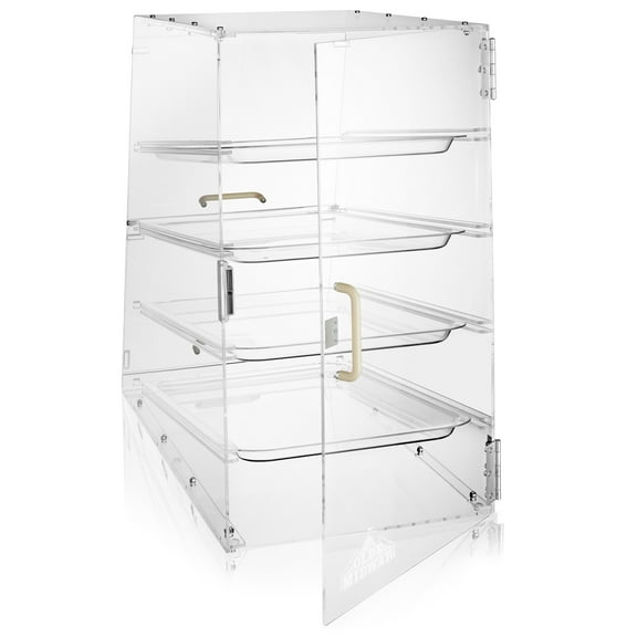Olde Midway 4-Tier Commercial Bakery Display Case, Acrylic w/ Removable Trays for Pastry