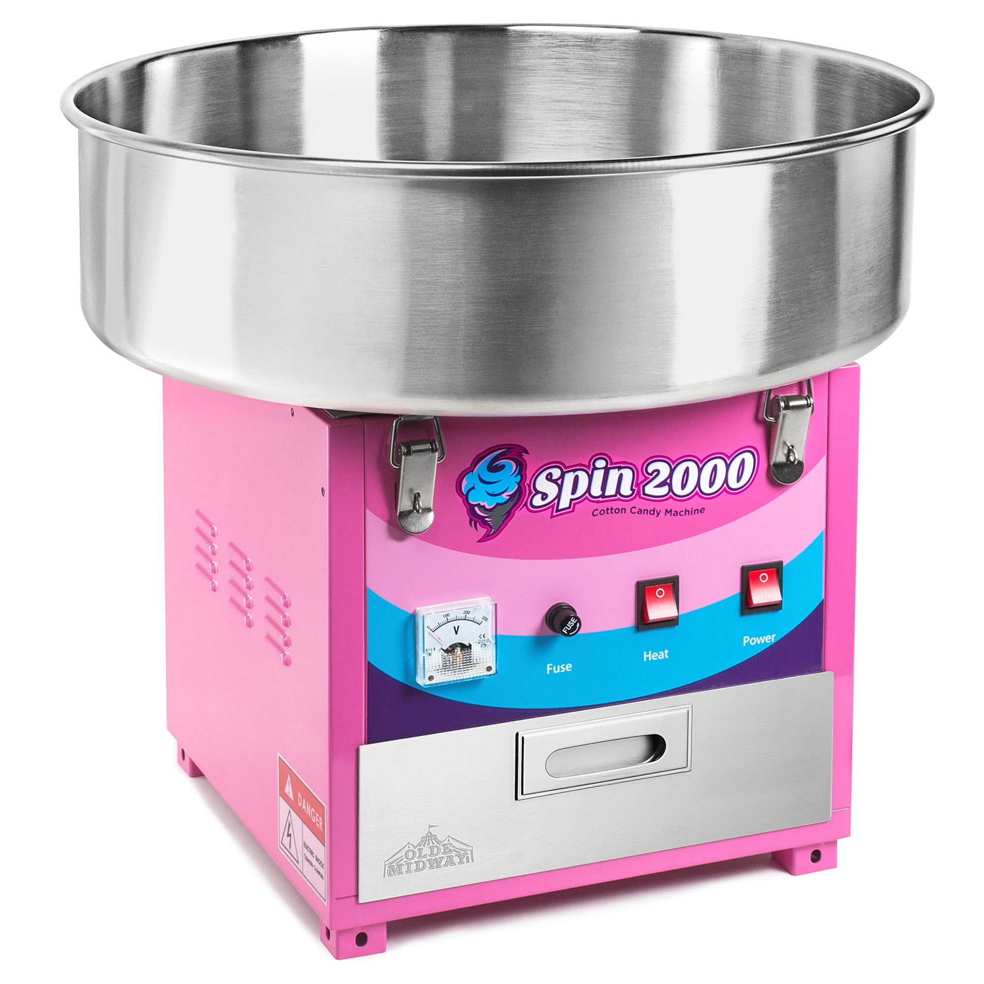 Olde Midway Commercial Cotton Candy Machine w/ Storage Drawer, Electric Candy Floss Maker
