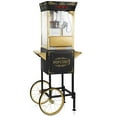 thumbnail image 1 of Olde Midway Movie Theater-Style Popcorn Machine with Cart and 10 oz Kettle, Black, 1 of 7
