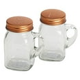 Olde Thompson 377103 Mason Jar Salt and Pepper Shaker Set, Copper Lids