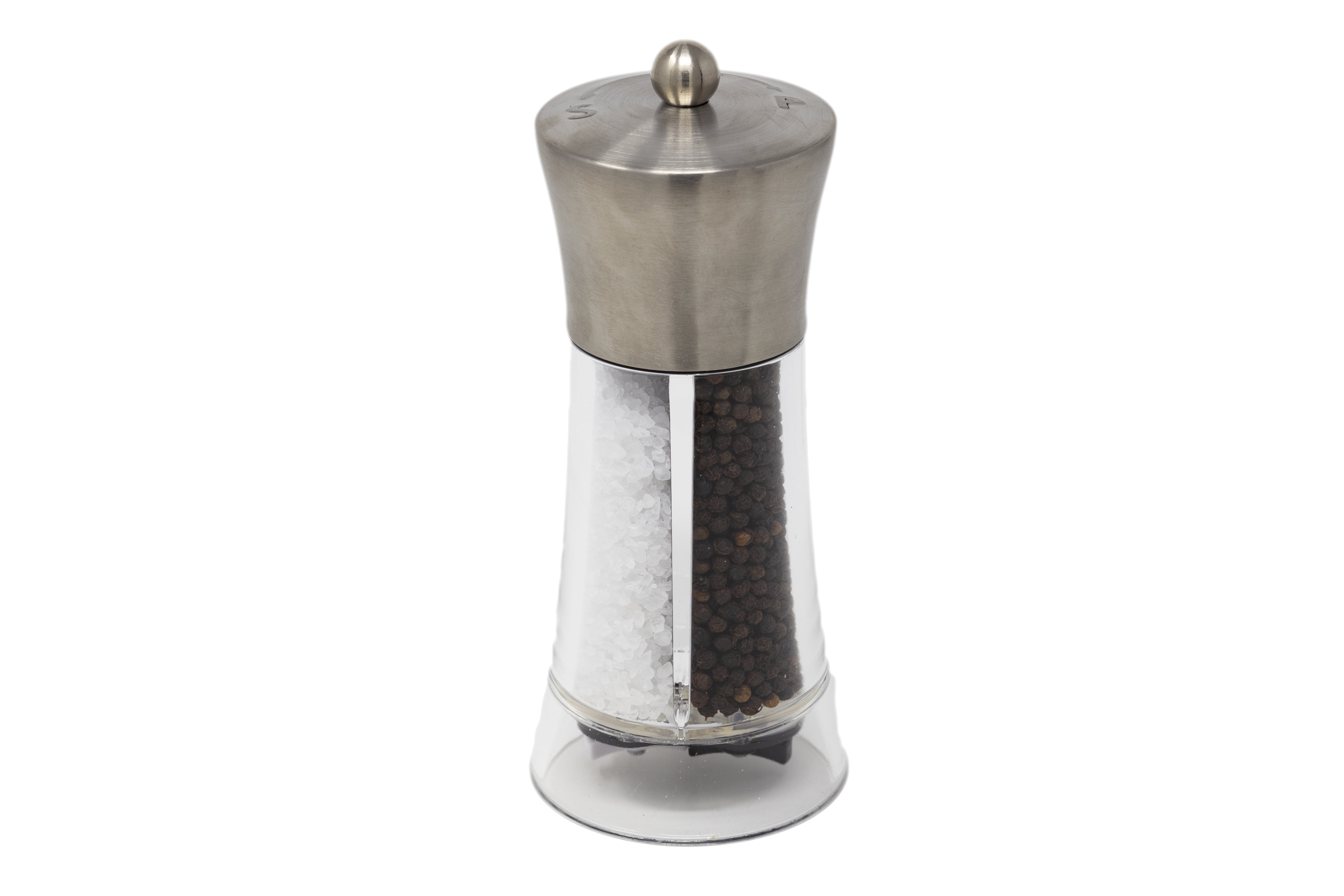 Acrylic Combo Pepper Mill and Salt Shaker with Adjustable Mill