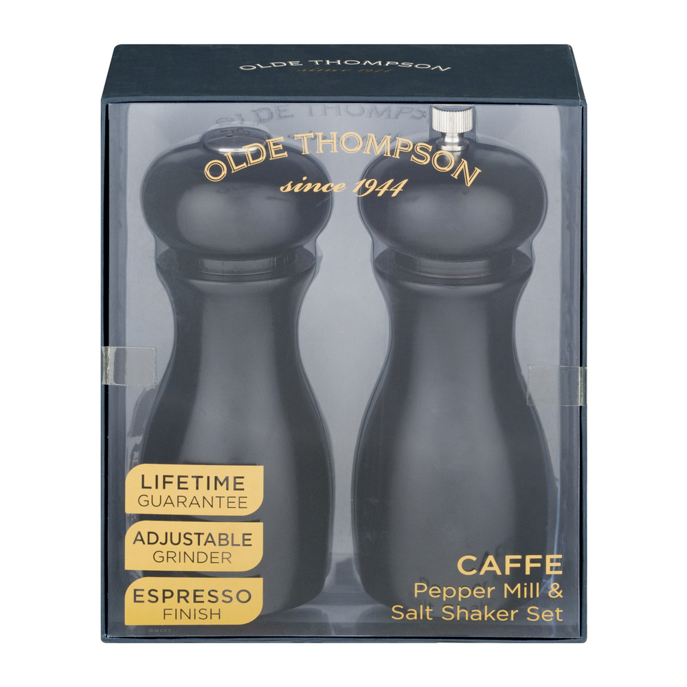 Olde Thompson Caffe Pepper Mill & Salt Shaker Set Espresso Finish - 2 CT - image 1 of 7