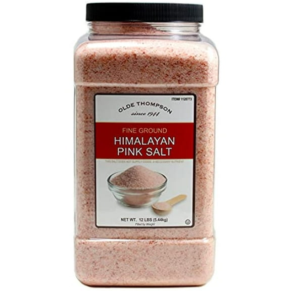 Olde Thompson Fine Ground 12lbs Bulk Must have Kitchen Essential Pantry Necessity Great for Seasoning Fish Poultry and Meat Perfect for Cooking and Grilling, Himalayan Pink Salt, 192 Ounce