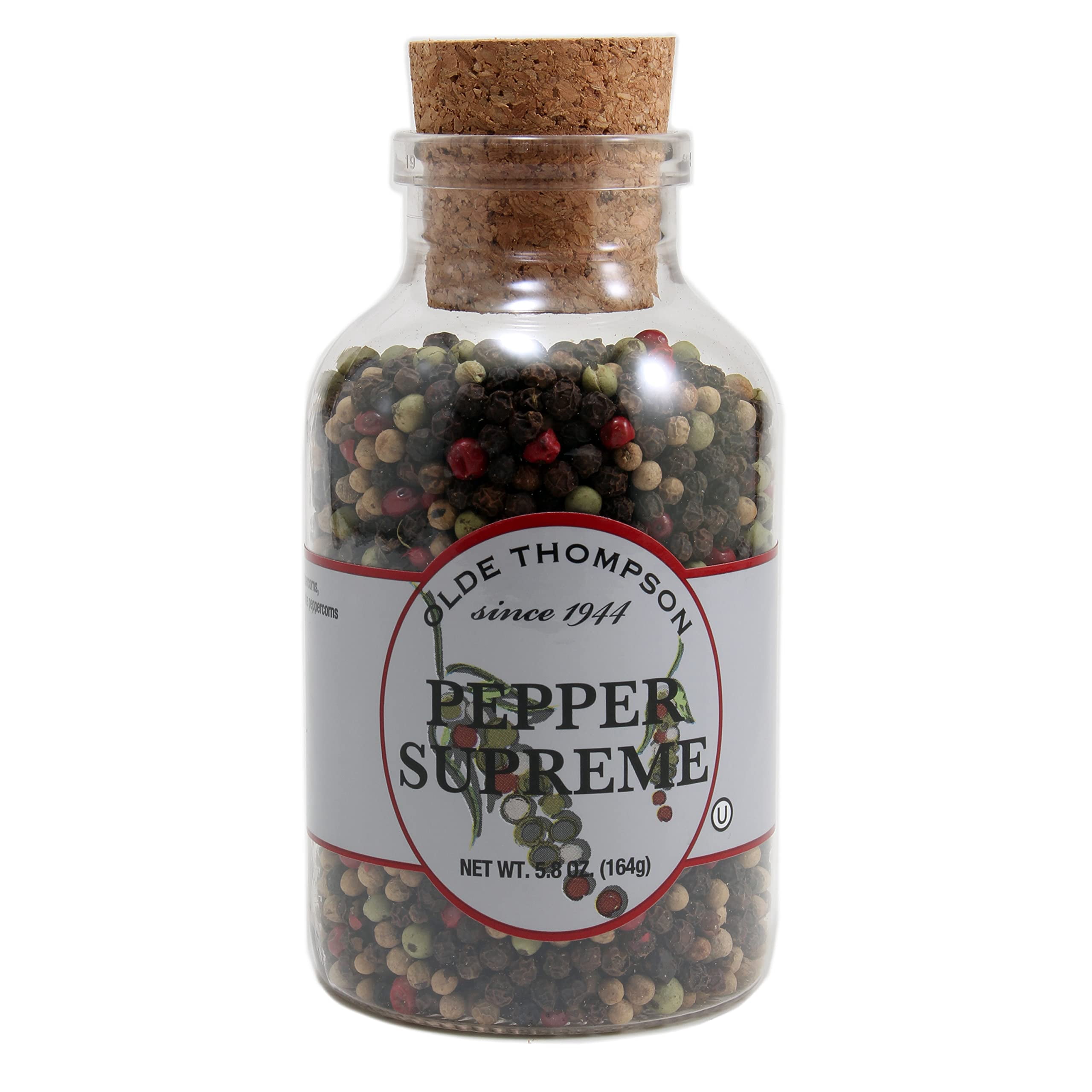 Olde Thompson Pepper Supreme, AKF18 Whole Pepper Blend with White
