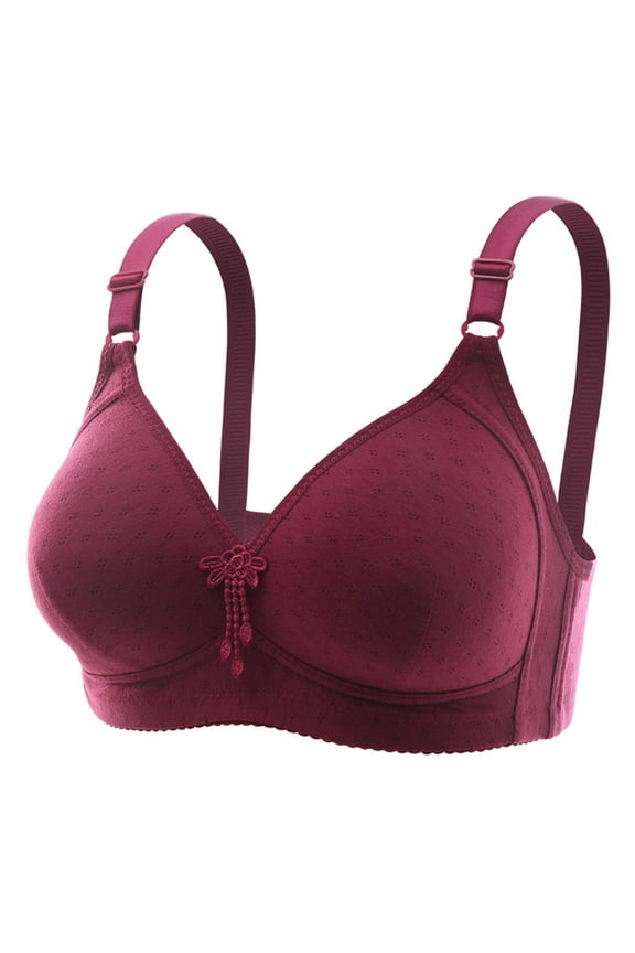 Older Women Bra Wireless Push Up Deep Cup Full Coverage Support Anti Saggy Underwear Seamless Plus Size T-Shirt Bras