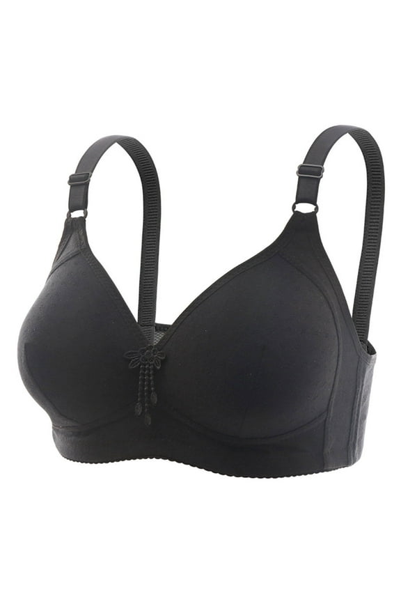 Older Women Bra Wireless Push Up Deep Cup Full Coverage Support Anti Saggy Underwear Seamless Plus Size T-Shirt Bras