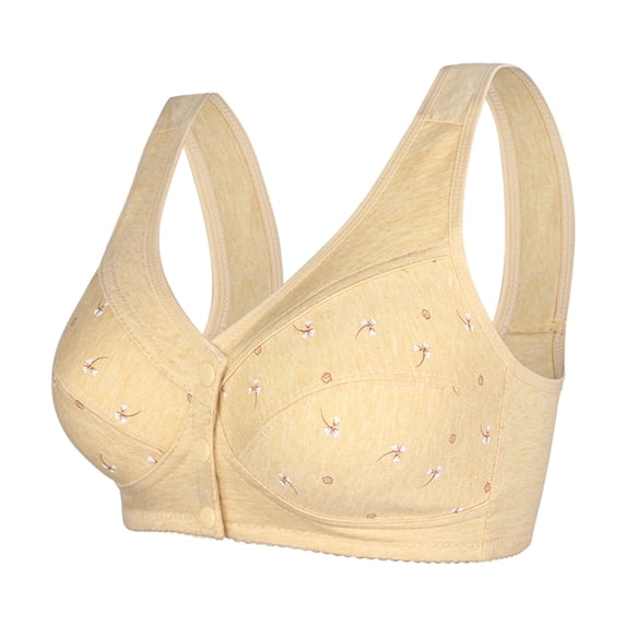 Older Women Comfort Soft Breathable Bra Wireless Front Closure Bras
