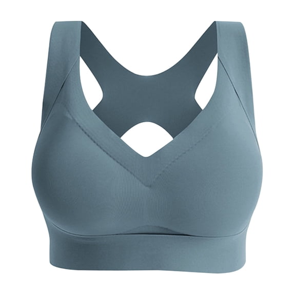 Older Women Plus Size Crossback Wireless Bralette, No Underwire Seamless Full Coverage Push Up Posture Support Bra, Posture Correcting Corrector Everyday Bra