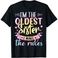 thumbnail image 1 of Oldest Sister I Make The Rules Tie Dye Funny Big Sister T-Shirt, 1 of 3