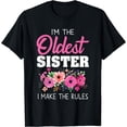 thumbnail image 1 of Oldest Sister Shirt I Make The Rules Sister Matching T-Shirt Black Small, 1 of 4