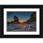 Oldford, Tim 24x17 Black Ornate Wood Framed with Double Matting Museum Art Print Titled - Westcoast Sunset
