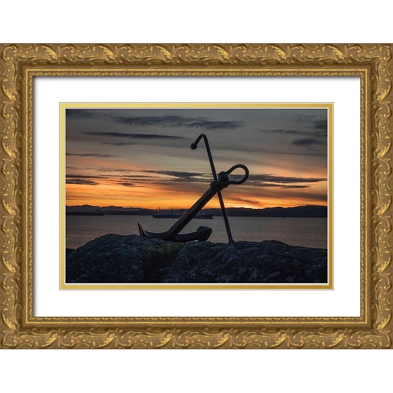 Oldford, Tim 32x23 Gold Ornate Wood Framed with Double Matting Museum Art Print Titled - Anchor