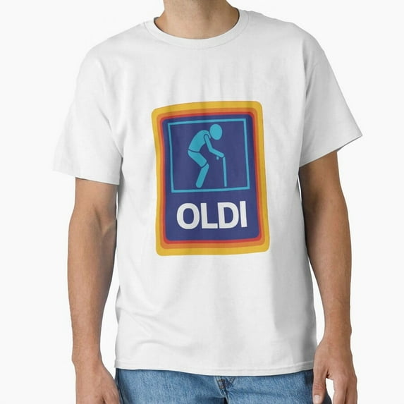 Oldi Aldi Funny Birthday Father Day Grandpa Dad Gift Unisex T-Shirt up to size 5XL
