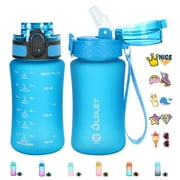 Oldley 12oz Motivational Kids Water Bottle - BPA-Free, Leakproof with 2 Lids, Ideal for School
