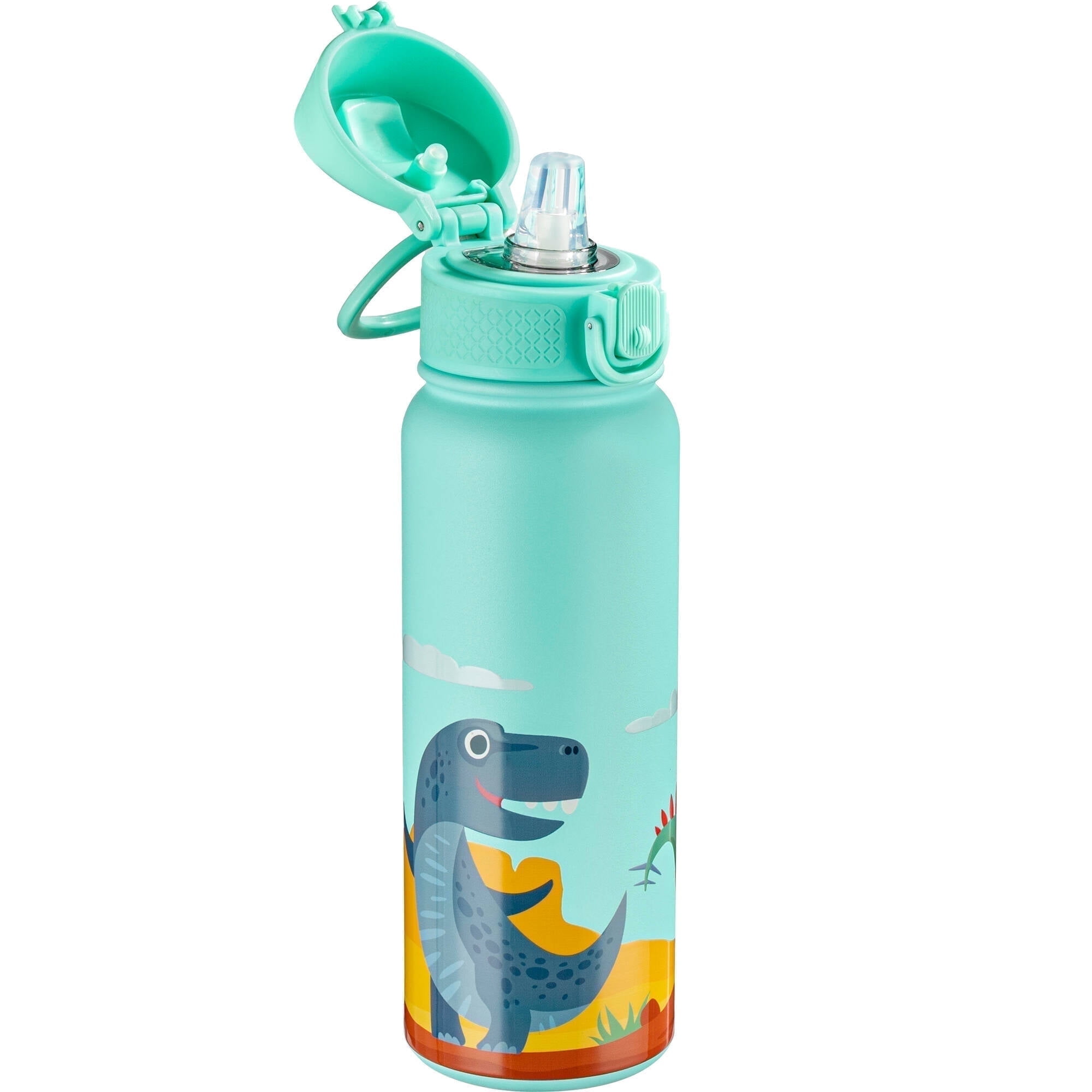 oldley-insulate-water-bottle-20-oz-green-dinosaur-stainless-steel