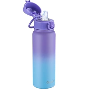 Oldley Insulated 20 oz Purple Modern Stainless Steel Water Bottle with Straw Lid