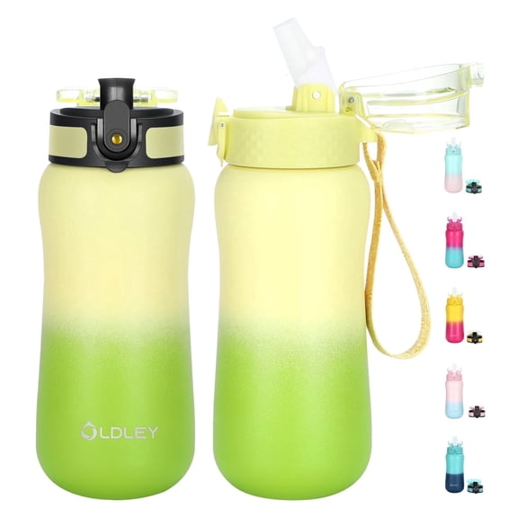 Oldley 12oz Stainless Steel Water Bottle with Leak-Proof Insulated Thermal Spill-Proof Lid