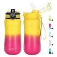 thumbnail image 1 of Oldley One-Click Kids Water Bottle with Straw | 12oz Insulated Water Bottle, Leak Proof & Spill Proof | Easy Open Lid with Carry Handle for School, 1 of 9