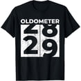 thumbnail image 1 of Oldometer 29 Funny 29th Birthday Gift 29 Years Old T-ShirtMen and women, Black T-shirt, size: Extra large, 1 of 4