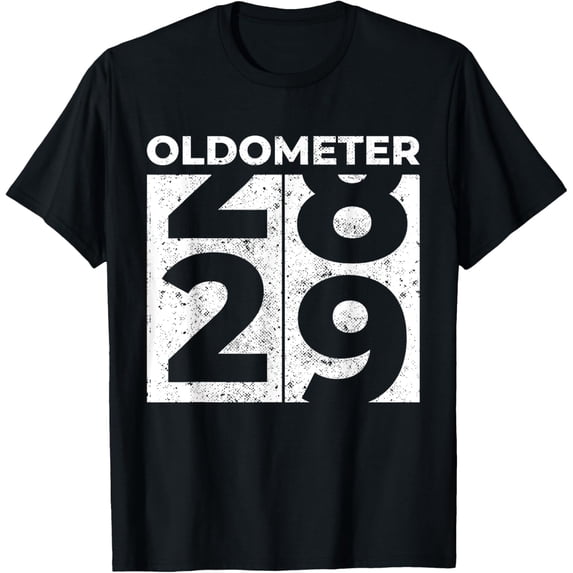 Oldometer 29 Funny 29th Birthday Gift 29 Years Old T-ShirtMen and women, Black T-shirt, size: Extra large