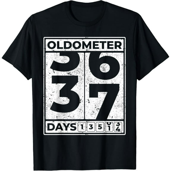 Oldometer 37 Funny 37th Birthday Gift 37 Years Old T-Shirt