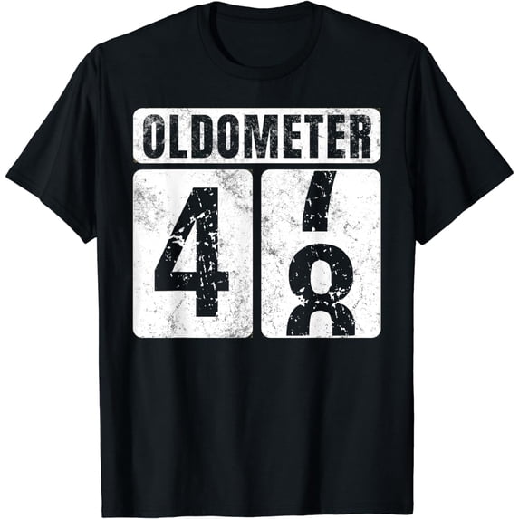 Oldometer 48 Shirt Vintage Funny 48th Birthday Gift Idea T-Shirt