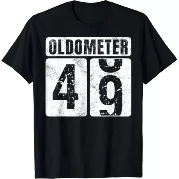 Oldometer 49 Shirt Vintage Funny 49Th Birthday Gift Idea Shirt Unisex S-5XL Hot Trending Shirt, Vintage Birthday Gift