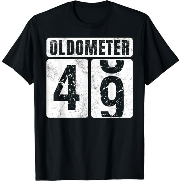 Oldometer 49 Shirt Vintage Funny 49th Birthday Gift Idea T-Shirt