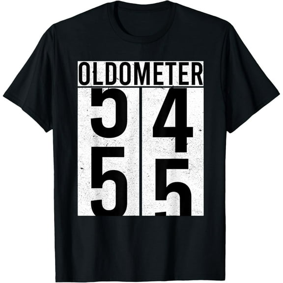 Oldometer 55th Birthday Tee Funny 55 Years Old Joke Gifts T-Shirt