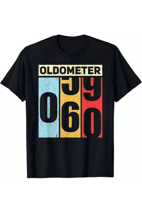 Oldometer 59-60 Funny 60th Birthday Odometer Gift Shirt, Size M-3XL
