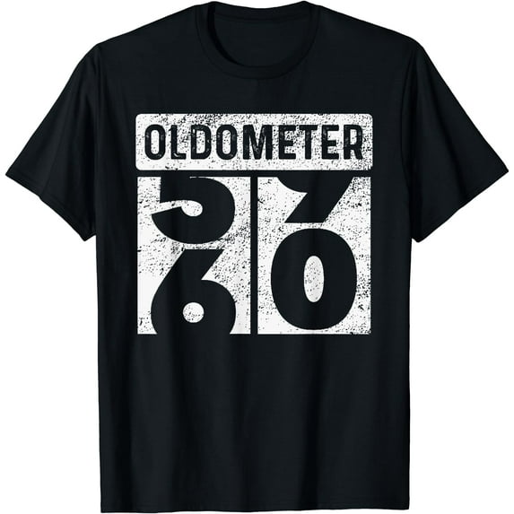 Oldometer Odometer Funny 60th Birthday Gift 60 yrs Old Joke T-Shirt Black 4X-Large